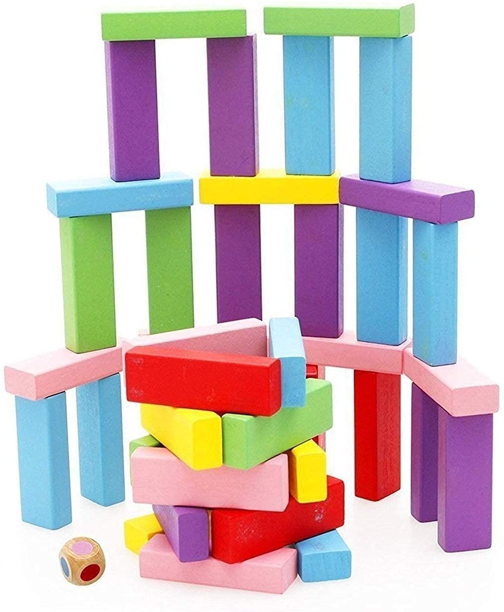 48 Pcs Challenging Wooden Blocks Games for Adults and Kids